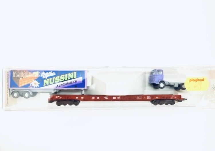 Fleischmann Modellini di ferrovie: RoLa mit LKW MILKA SPUR N – Usato da Oberbuchsiten venduto da Orsetto24 3