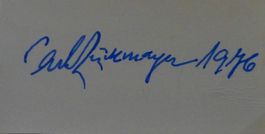 Carl Zuckmayer (1896-1977) Schriftsteller - Autogramm