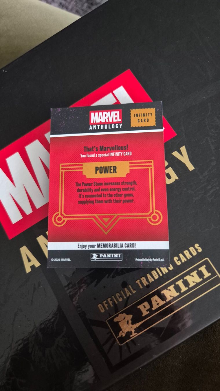 Topps Carte collezionabili: Power Stone - Infinity Card - Panini Marvel Anthology – Nuovo (secondo la descrizione) da Burg AG venduto da Danoe 1