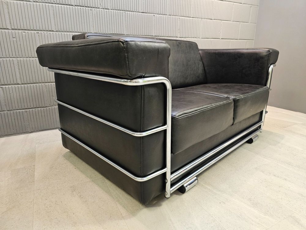 Le Corbusier Replika Sofa Bauhaus Couch Schwarz Chrom Kaufen auf Ricardo