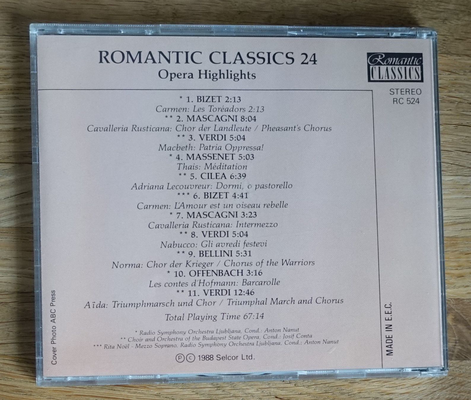 CDs: Romantic Classics 24 - Opera Highlights - F31 – Gebraucht aus Sessa von fraenklishop 1