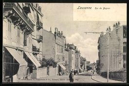 AK Lausanne, Rue du Bugnon, 1908