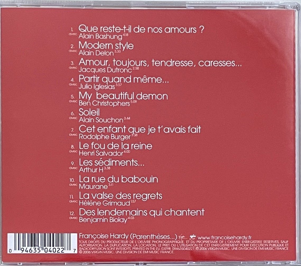 CD: Françoise Hardy - Parenthèses – Usato da Savagnier venduto da Ne2065 1