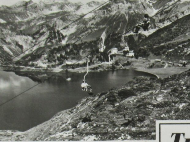 Cartoline postali: Trübsee , Sesselbahn  1959 – Usato da Grenchen venduto da Bluemchen1900