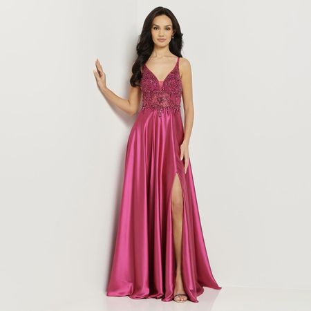 Elegantes Abendkleid Fuchsia Pink - Größe 36