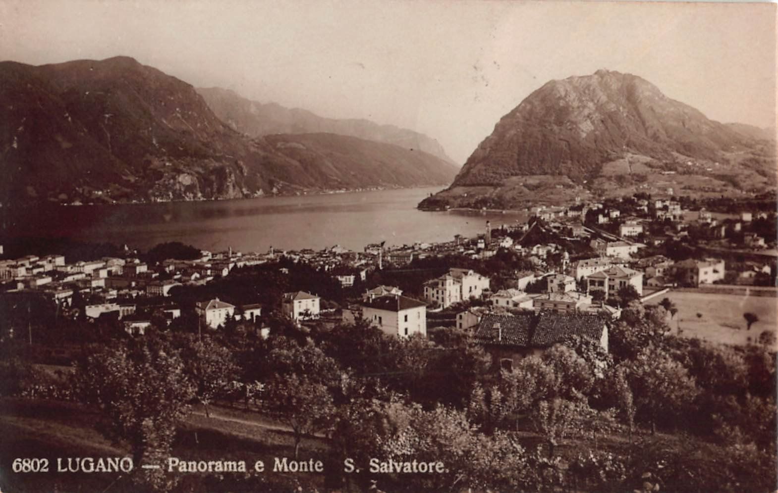Cartoline postali: Gruss aus LUGANO - Monte S. Salvatore – Usato da Lufingen venduto da TopAnsichtskarten