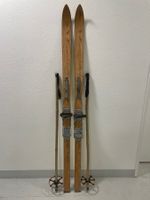 Ski (2 FA), Holzski von ca.1960, fahrbar, mit Kanten