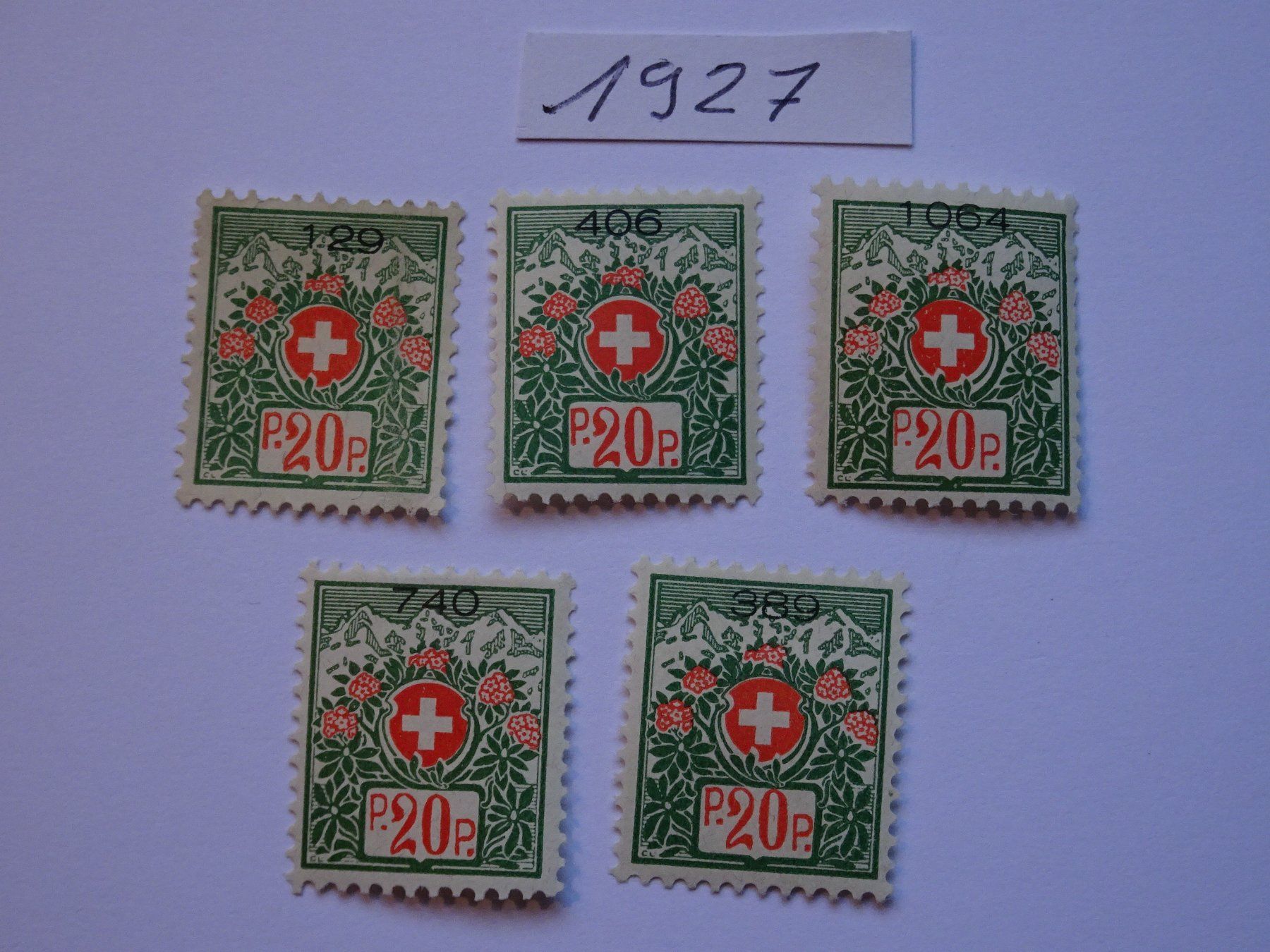 Alle Briefmarken: Porto 1927* – Neu (gemäss Beschreibung) aus Aadorf von Chnorli-Furz