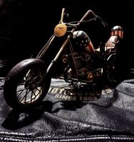 Maquette Moto Métal XXL - Chopper Captain America - 40cm