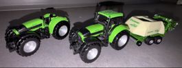 2x Deutz-Fahr Agrotron 235 + Krone Big Pack – SIKU 