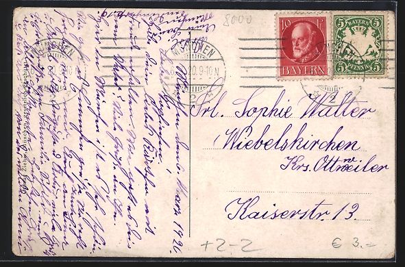 Cartes postales: München, Blick vom Maximilaneum, Briefm – D'occasion à Berlin par bartko-reher 1