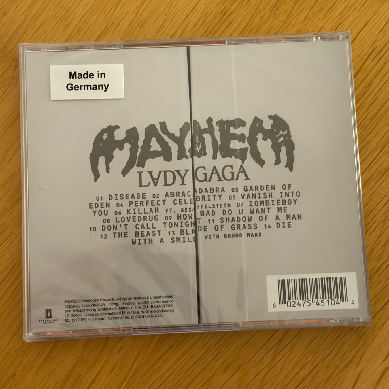 CD: Lady Gaga Mayhem CD Neu Versiegelt – Nuovo e nell'imballaggio originale da Basel venduto da Rouge. 2