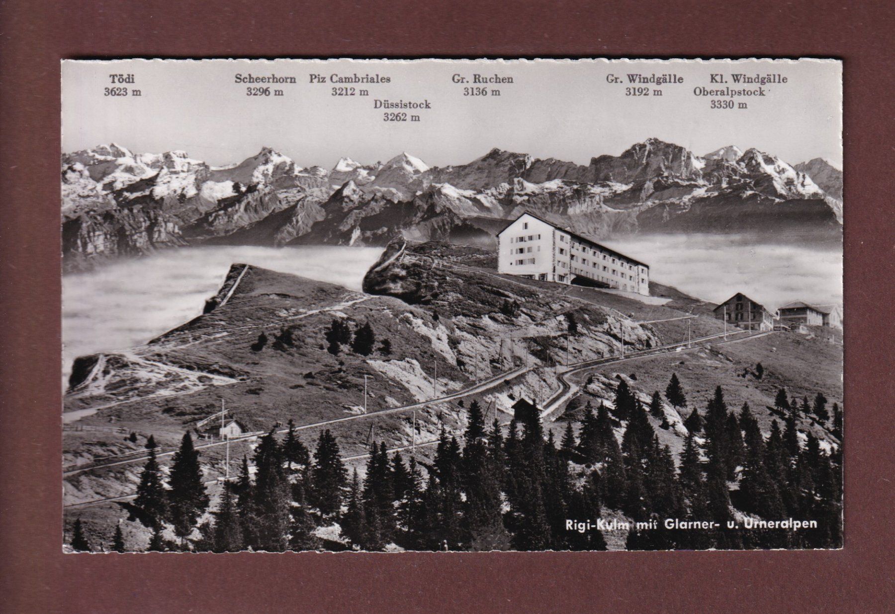 Ansichtskarten: RIGI-KULM - Alpen - 1957 – Gebraucht aus Pully von nicecards-shop
