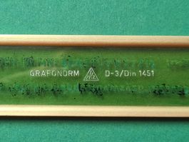 Retro Schriftschablone Stadardgraph von Grafonorm
