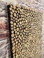 Bild aus Holzscheiben (Ästen), Holz, nachhaltig
