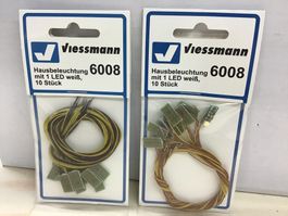 Viessmann Hausbeleuchtung 6008 mit LED - 2x..