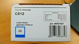 Original OKI C612, OKI C612dn cyan Toner, 46507507
