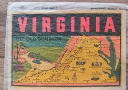 Lindgren-Turner Co. Abziehbild VIRGINIA Original Verpackt