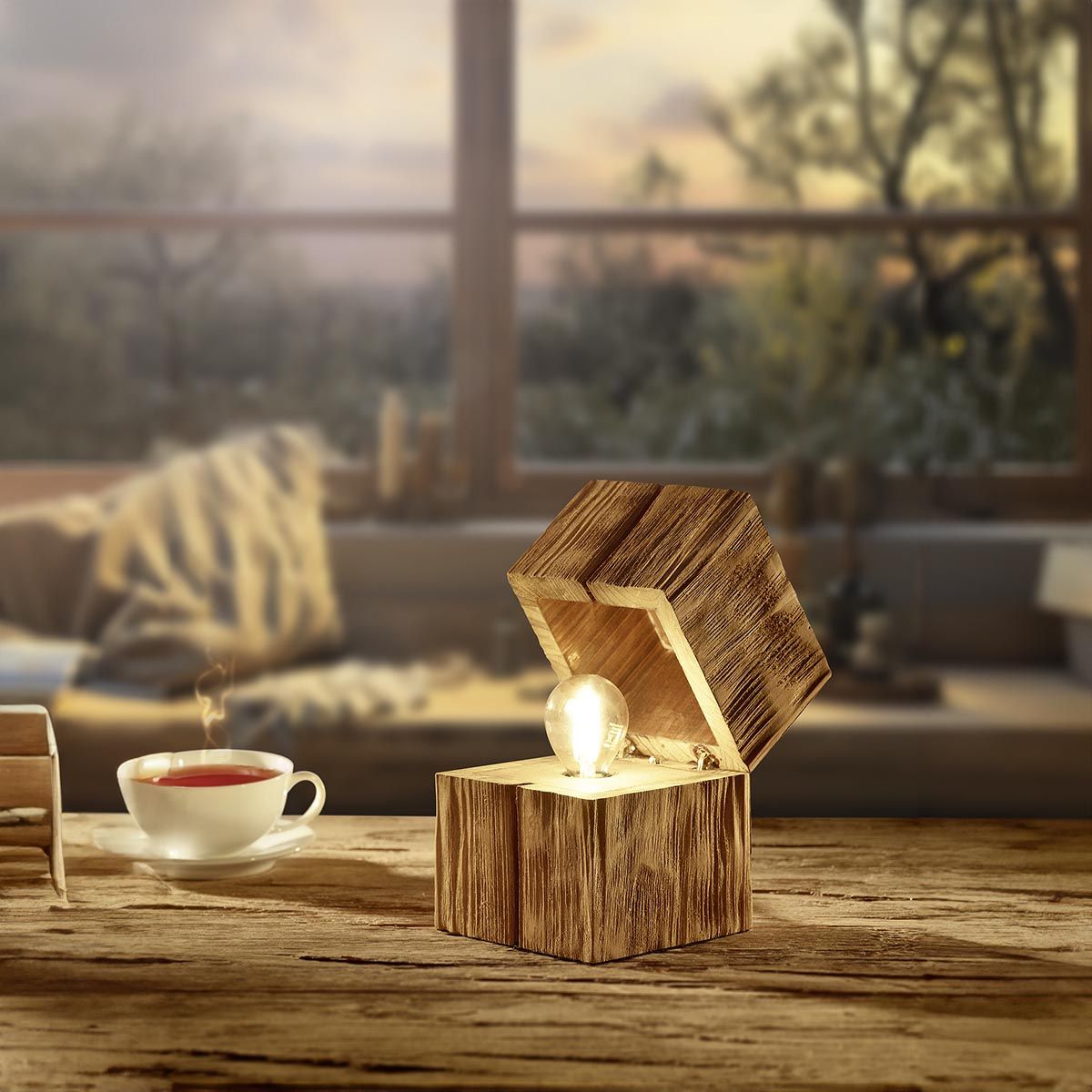 Lampen: LED Tischleuchte, Braun, 16 cm Höhe – Neu (gemäss Beschreibung) aus Kreuzlingen von Smart-Light 1