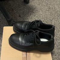 Calvin Klein Black Leather Derby Schuhe