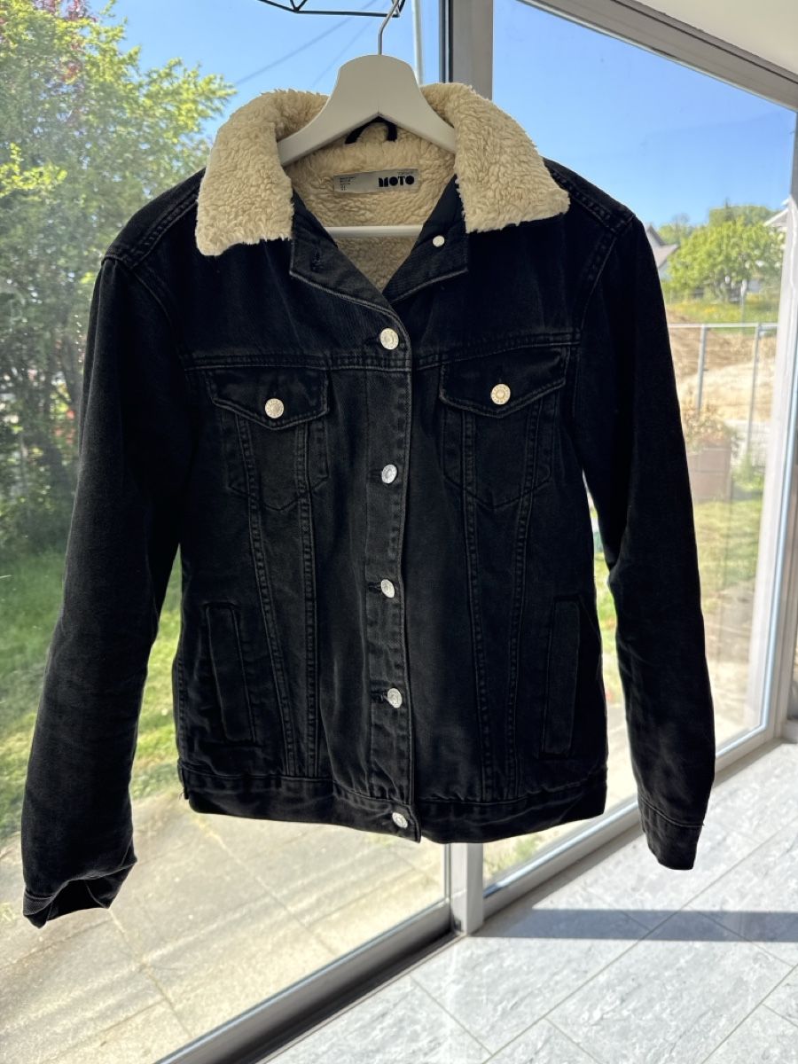 Topshop Giacche: Topshop Moto Jeansjacke mit Teddyfutter, Gr. 36 – Usato da Biel-Benken BL venduto da Dissae