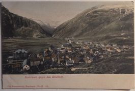 AK Andermatt UR gegen das Urnerloch koloriert ca 1900 ungel.