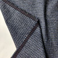 Anzug Stoff Baumwolle Elastan gewoben 1.85x1.50m blu nero