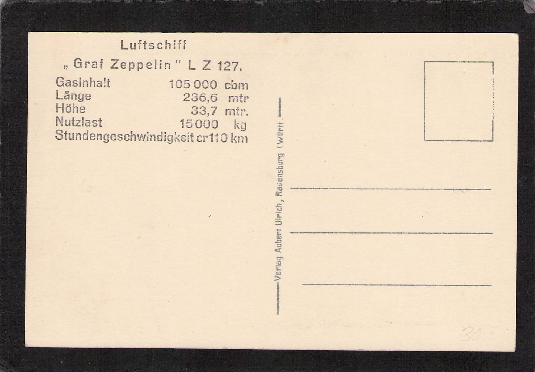 Cartoline postali: Aviatik: Luftschiff Graf Zeppelin LZ 127 – Usato da Reichenburg venduto da Pipo-67 1