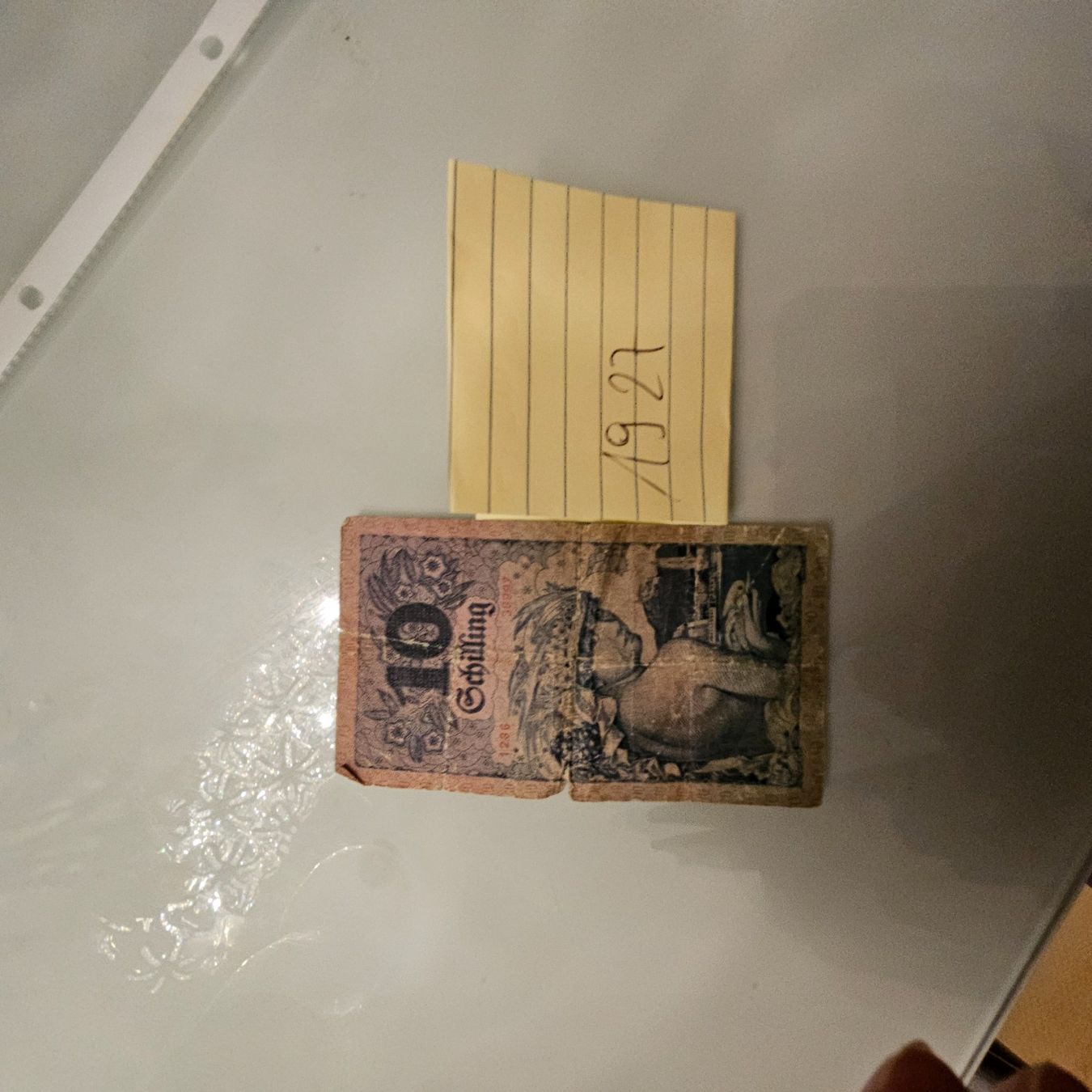 Banknoten: 10 Schilling antik 1927 – Gebraucht aus wolfhalden von 46464646 7