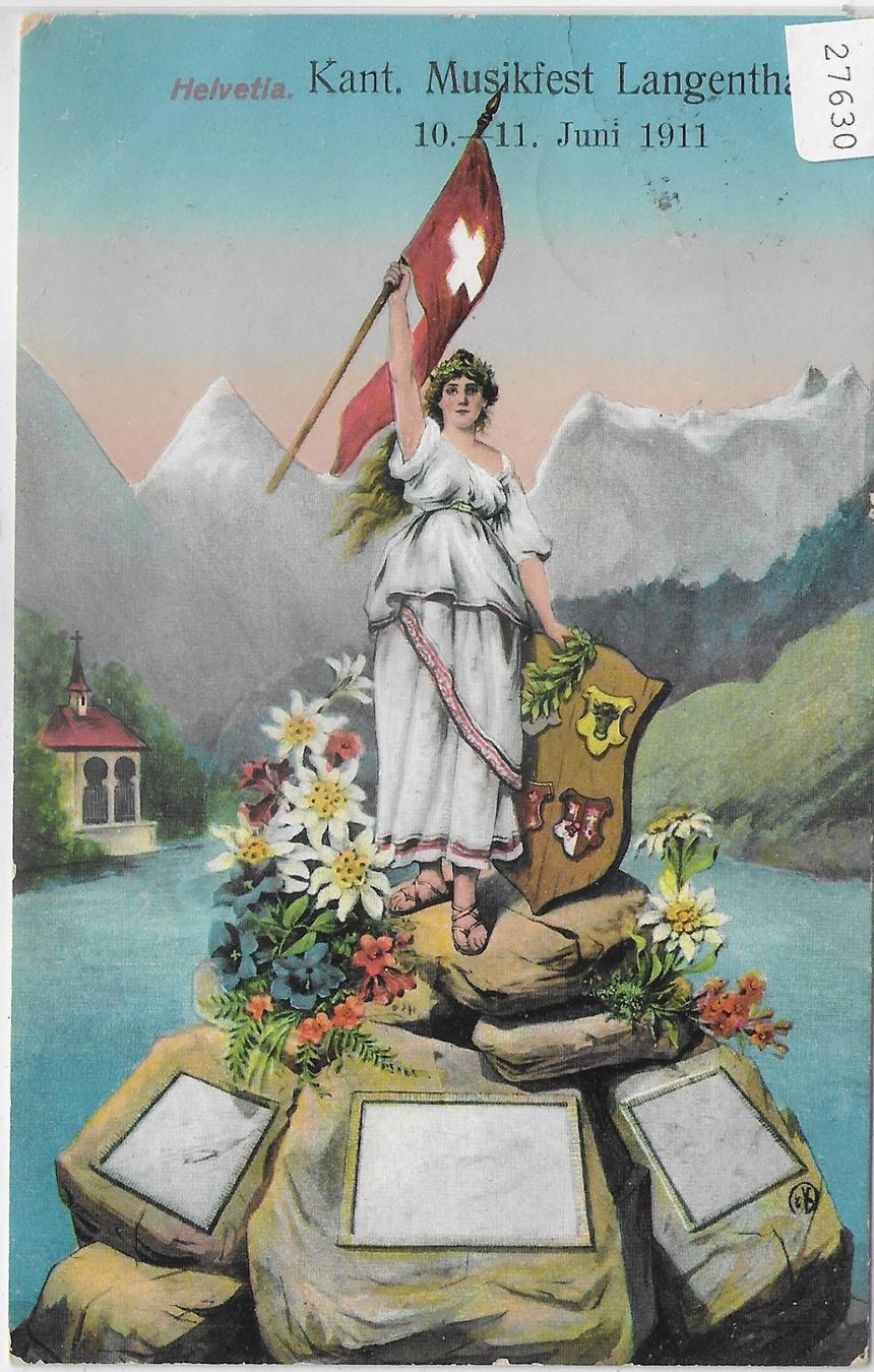 Cartes postales: Kant. Musikfest Langenthal 1911 – D'occasion à Ettingen par Kartenplanet