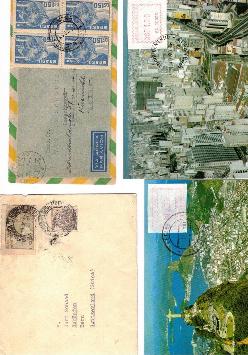 Tutti i francobolli: Südamerika Brasilien Briefmarken Bedarfsriefe Ansichtskarten – Usato da Widnau venduto da Seppl480 2