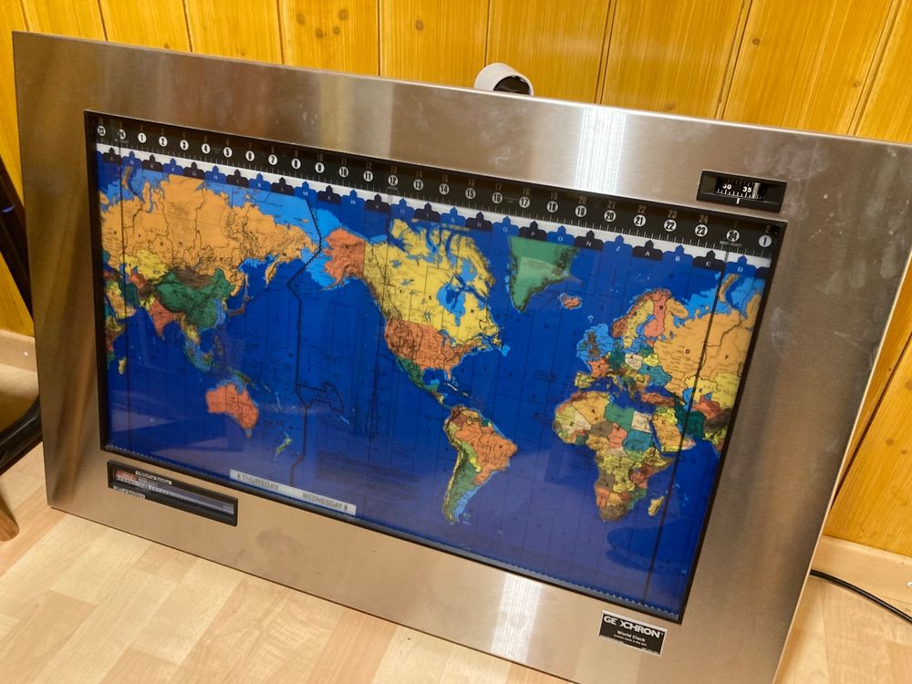 Geochron World Clock Grafische Weltzeituhr ++ Seltenheit ++ Kaufen