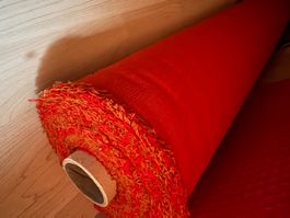 Möbelstoff am Meter   TOP Qualität neu rot