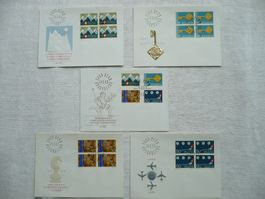 1968 5 FDC Sonderm. & Europam. Satz & 4er-Bl. SBK 453 - 456