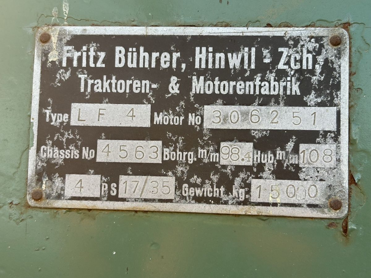 Bührer Tracteurs: Bührer LF4 – Défectueux à Däniken SO par pillepalle02 2