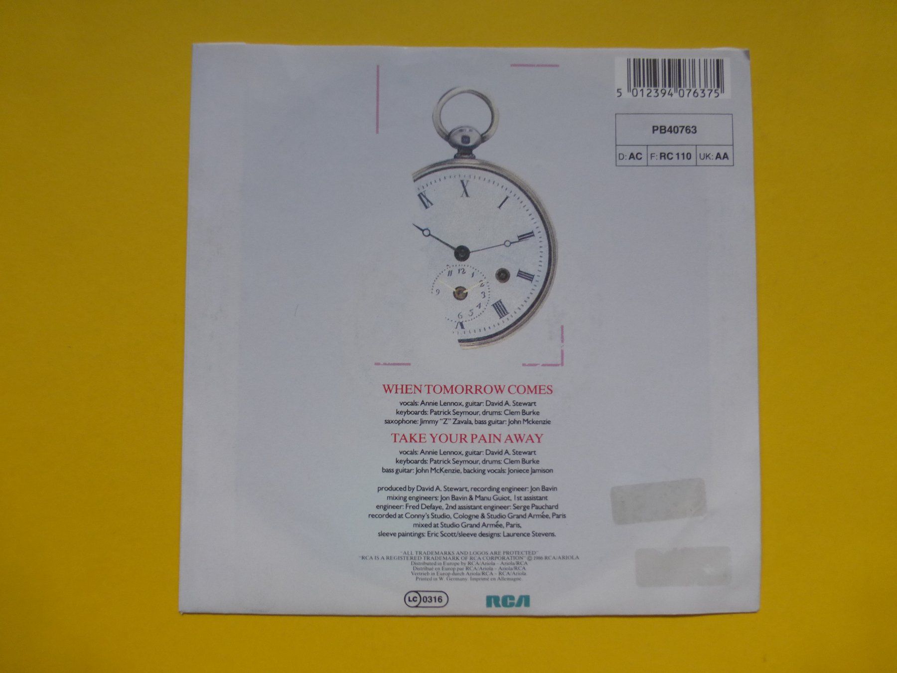 Dischi in vinile: Eurythmics – When Tomorrow Comes – Usato da Zürich venduto da Swiss57 1