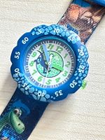 Kinderuhr Dinosaurier, blau, Top Zustand!