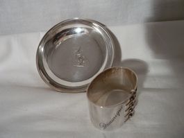 Silberschale und Serviettenring (Sweden) -800 und 925 Silber
