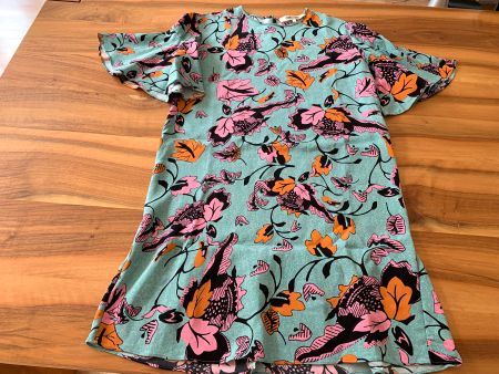 DIANE von Fürrstenberg blumiges buntes Sommerkleid Gr. S