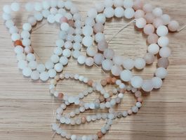 3er Set rosa Aventurin matt 4mm/6mm/8mm