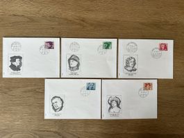 Schweiz - 1969 PORTRÄTS mit Sonder ET Stempel aus den jeweil