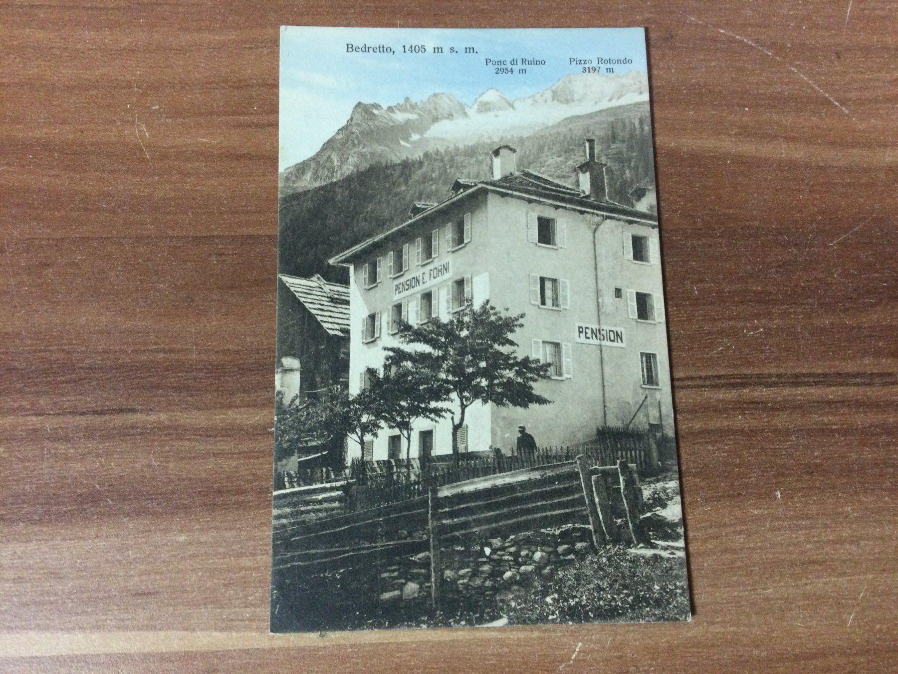 Cartoline postali: Alte Ansichtskarte von Bedretto Pension E. Forni – Usato da Wangen SZ venduto da kuriosum12