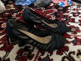 Vintage Zebra Pumps Peeptoe