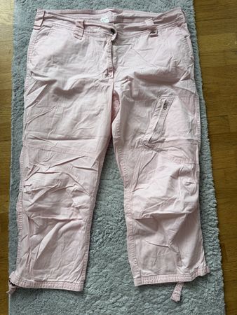 Sommerhose Damen Gr. 48/50, rosa Capri