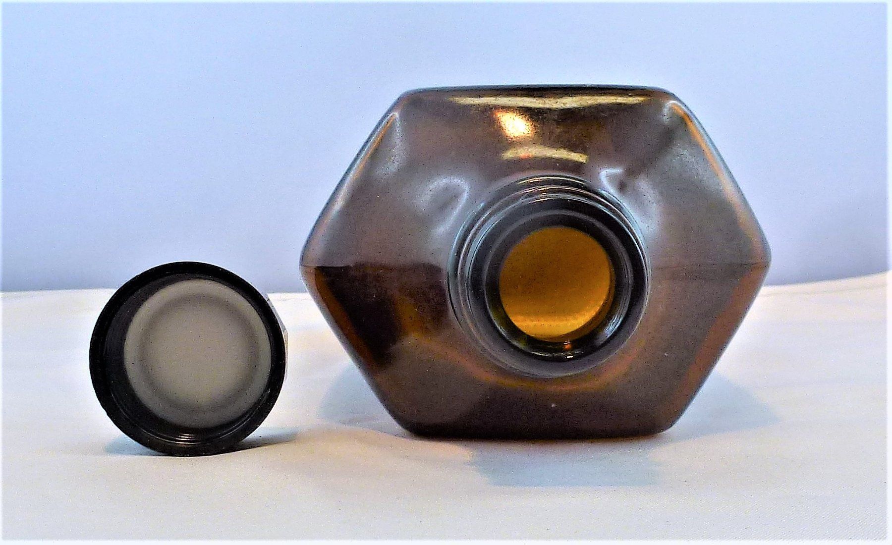 Accessori da laboratorio: Dunkel-Braune Apotheker-Glasflasche – Usato da Murgenthal venduto da B.StM 7