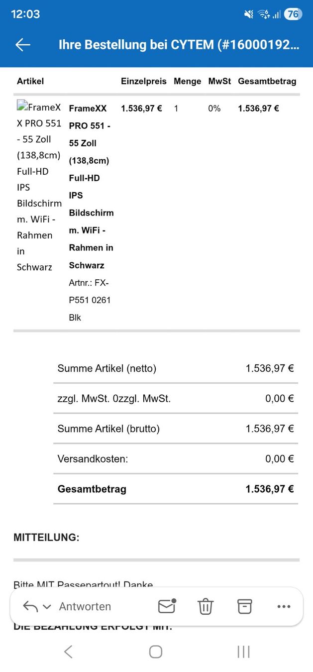 Cornici: digitaler Bilderrahmen 55 Zoll – Usato da Fällanden venduto da salenale 2