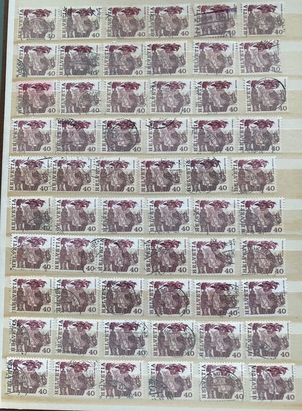 Tutti i francobolli: Nr.598 mit Stempel 60 Stück – Usato da Aarau venduto da Billa007
