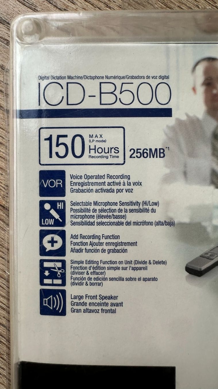 Sony Registratori: Sony ICD-B500 Diktiergerät, neu, ungebraucht – Nuovo e nell'imballaggio originale da Belp venduto da Uljo 3