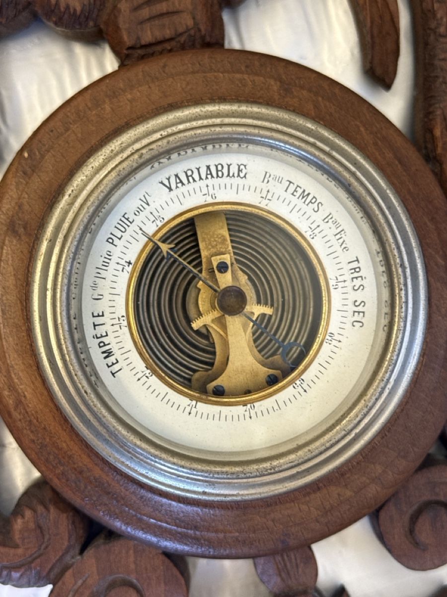 Sonstige antike Technik & Geräte: Antiker Thermometer mit Barometer  – Gebraucht aus Grenchen von swiss.antiques 2