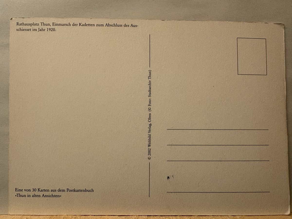 Cartes postales: AK von Rathausplatz Thun – D'occasion à Rümlang par Kartenpost1 1